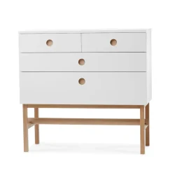 A2 Cómoda Keep, , base de roble aceitado Blanco Outlet