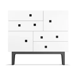 Zweed Cómoda Peep B1, , lacado negro Blanco
