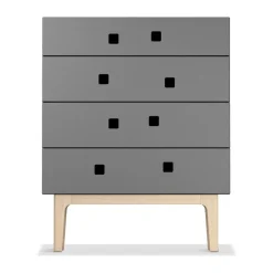 Zweed Cómodas & Cajoneras|Cómodas & Cajoneras<Cómoda Peep B3, Slate grey, roble pigmentado blanco Gris