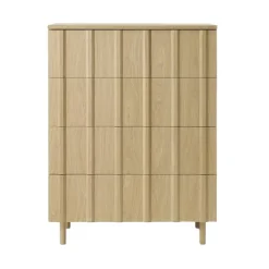 Normann Copenhagen Cómoda Rib dresser 4 cajones, Oak Beige Online