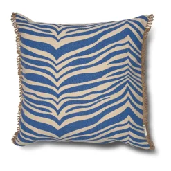 Classic Collection Cojín Zebra 50x50 cm, Blue Azul Outlet