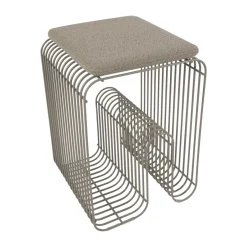 AYTM Cojín Curva para taburete Curva 27x32,5 cm, Taupe Gris Hot