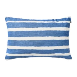 Chhatwal & Jonsson Cojín de exterior Block Stripe 40x60 cm, Riviera blue-off white AzulBlanco