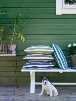 Chhatwal & Jonsson Cojín de exterior Block Stripe 40x60 cm, Blue-off white Azul Discount