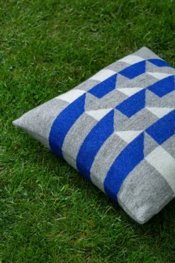 Røros Tweed Cojín Kvam 50x50 cm, Blue AzulGris Clearance