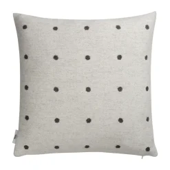Røros Tweed Cojín Pastille 50x50 cm, Black and white Blanco