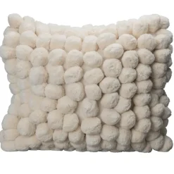 Byon Cojín Pom Pom 45x45 cm, Off white Blanco