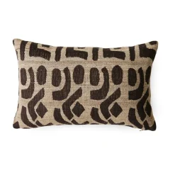 HKliving Cojín Silk 25x40 cm, Rustic Marrón Clearance