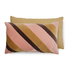 HKliving Cojines<Cojín Striped velvet 30x50 cm, Sunkissed BeigeRosa