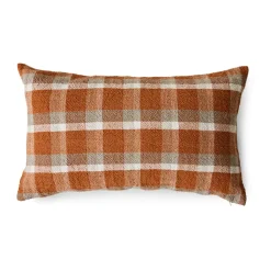 HKliving Cojín Woven 35x60 cm, Country MarrónGrisBlanco