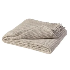 Scandi Living Colcha de cama Moss 260x260 cm, Beige Online