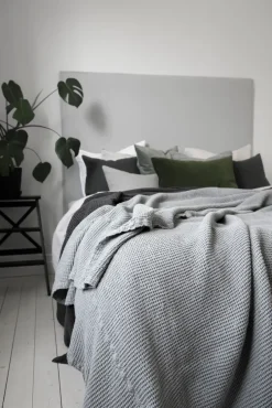 Scandi Living Colcha de cama Moss 260x260 cm, stone Gris Hot