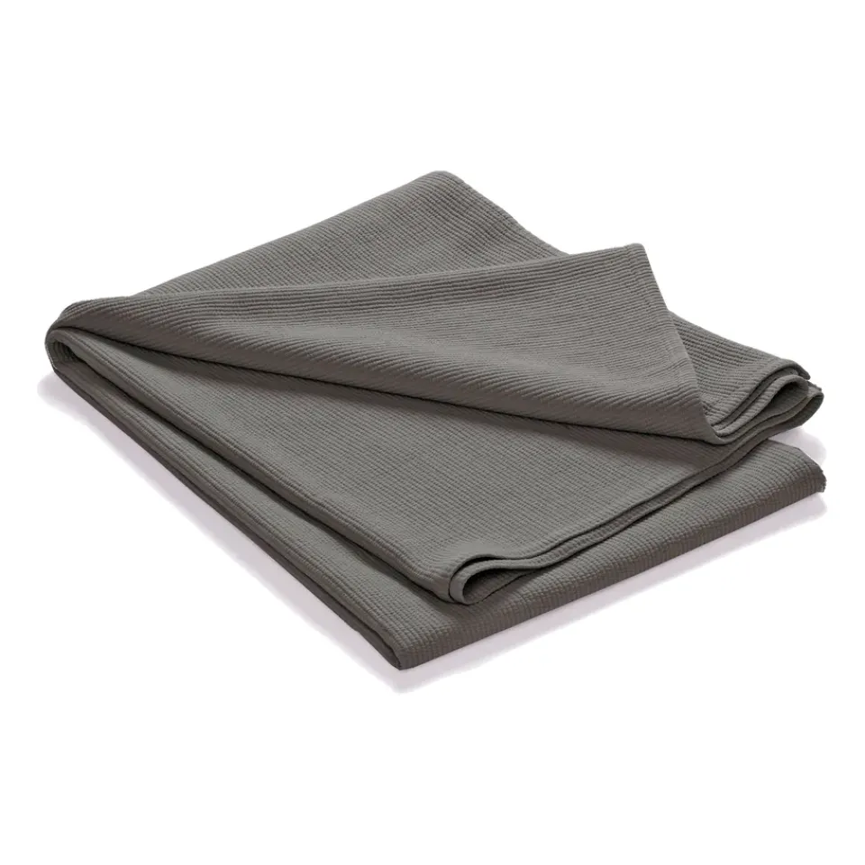 Etol Design Colcha de cama Stripe algodón lavado a la piedra 180x260, oscuro Gris Online
