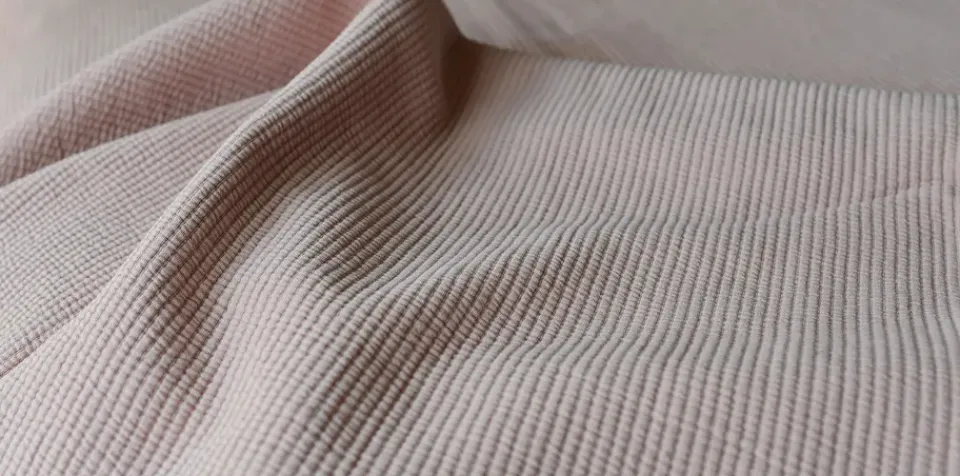 Etol Design Colcha de cama Stripe algodón lavado a la piedra 260x260, Dusty rose Rosa