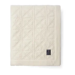 Lexington Colcha Quilted organic cotton velvet 260x240 cm, Blanco Clearance