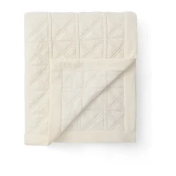 Lexington Colcha Quilted organic cotton velvet 260x240 cm, Blanco Clearance