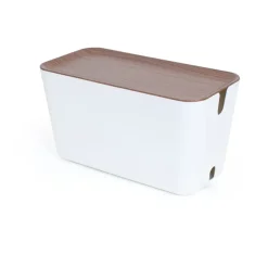 Bosign Otros Accesorios De Iluminación<Colector de cables Cable Organiser XXL, decoración de madera oscura MarrónBlanco