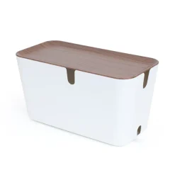 Bosign Otros Accesorios De Iluminación<Colector de cables Cable Organiser XXL, decoración de madera oscura MarrónBlanco