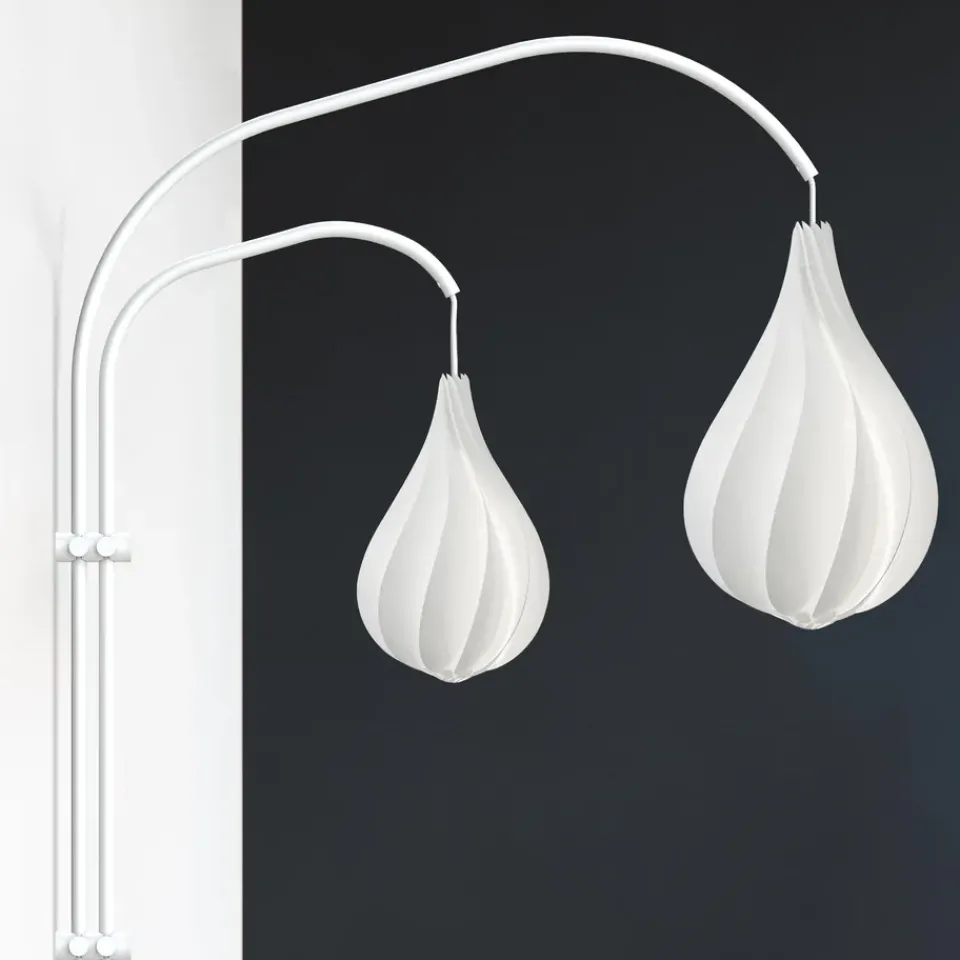 Umage Colgador de lámpara de pared Willow doble, Blanco Best
