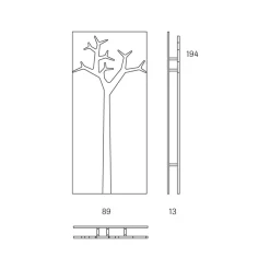 Swedese Colgador de pared Tree, Roble lacado transparente Beige Sale