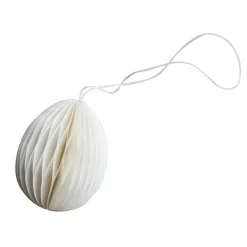 DBKD Colgante de pascua Ovoid papel 7 cm, White Blanco Outlet