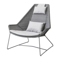 Cane-line Conjunto de cojines para Butaca Lounge Breeze respaldo alto, Natté light grey Gris Sale