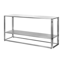 Kristina Dam Studio Consola Foldable 124×60 cm, Acero inoxidable cepillado Plateado Best