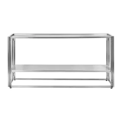 Kristina Dam Studio Consola Foldable 124×60 cm, Acero inoxidable cepillado Plateado Best