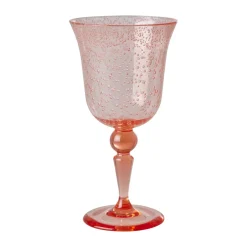RICE Copa de vino diseño burbuja 36 cl, Melocotón Naranja Hot