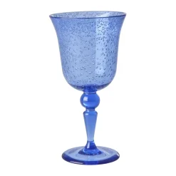 RICE Vasos De Plástico<Copa de vino diseño burbuja 36 cl, Azul