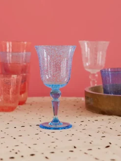 RICE Copa de vino diseño burbuja 36 cl, Menta Azul Best