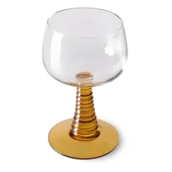 HKliving Copa de vino Swirl alta, Ochre Amarillo Online