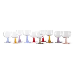 HKliving Copa de vino Swirl alta, Ochre Amarillo Online