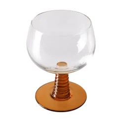 HKliving Copas De Vino<Copa de vino Swirl baja, Ochre Amarillo