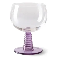 HKliving Copas De Vino<Copa de vino Swirl baja, Purple Púrpura