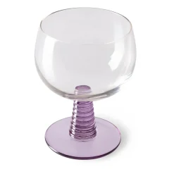 HKliving Copas De Vino<Copa de vino Swirl baja, Purple Púrpura