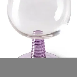 HKliving Copas De Vino<Copa de vino Swirl baja, Purple Púrpura