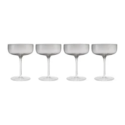 Blomus Copas de champagne Fuumi Coupe Coupe 28 cl 4-pack, Ahumado-claro Gris Best