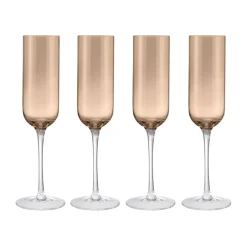 Blomus Copas de champagne Fuumi 22 cl 4-pack, Café-claro Marrón