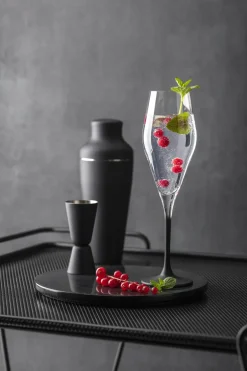 Villeroy & Boch Copas De Champagne Y Cava<Copas de champagne Manufacture Rock 26 cl, 4-pack, transparente-negro NegroTransparente