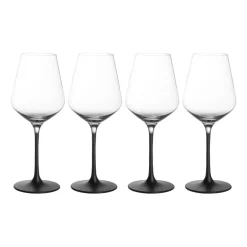 Villeroy & Boch Copas De Vino<Copas de vino blanco Manufacture Rock 38 cl, 4-pack, transparente-negro NegroTransparente