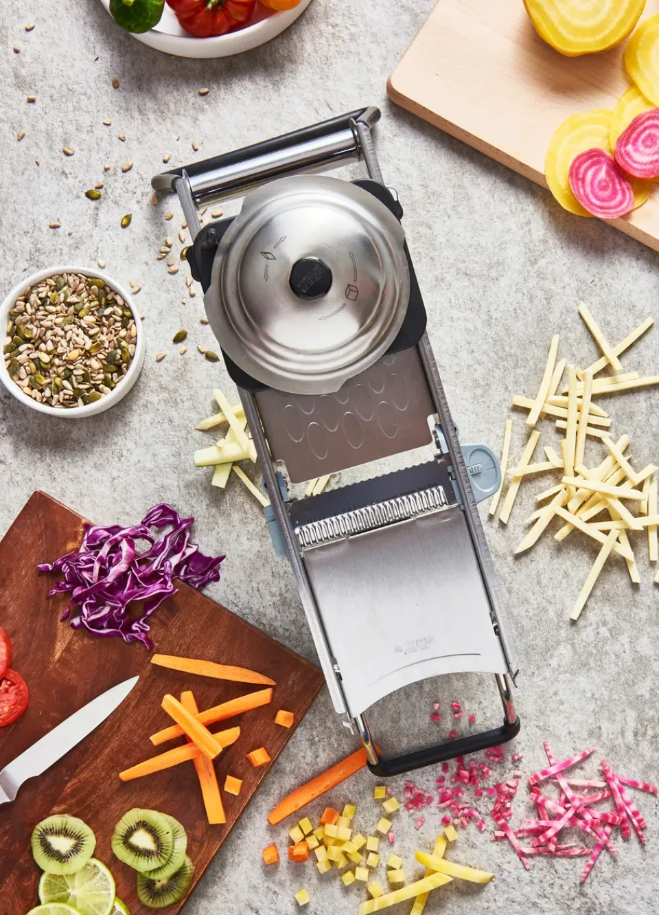 De Buyer Mandolinas<Cortador de verduras Revolution, Gris