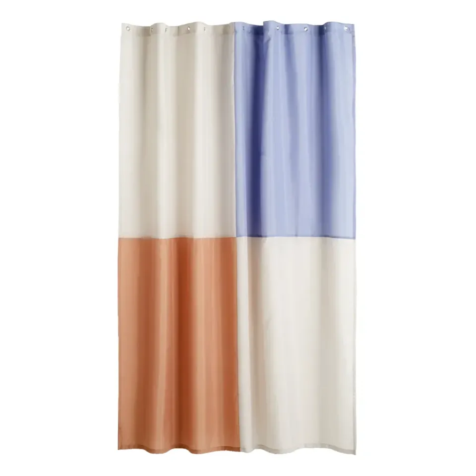 HAY Cortina de baño Check 180x200 cm, Blue Azul Discount