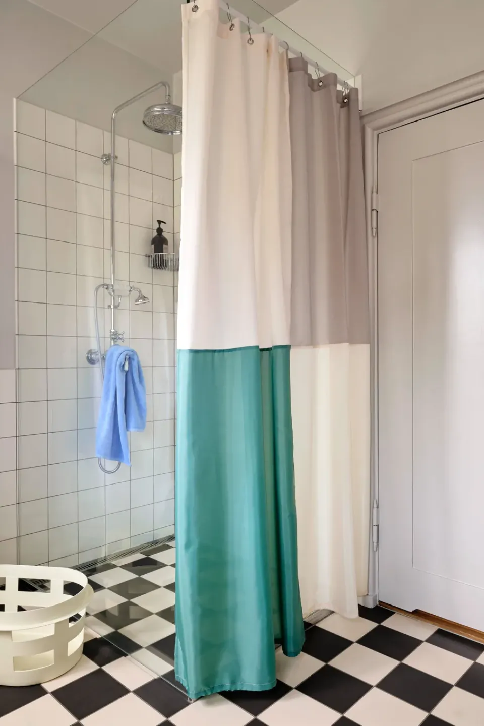 HAY Cortina de baño Check 180x200 cm, Green Verde Discount