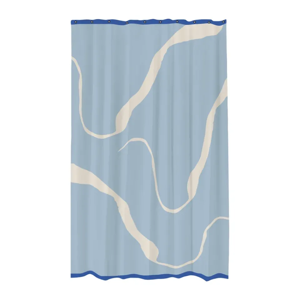 Mette Ditmer Cortinas De Ducha<Cortina de ducha Nova Arte 150x200 cm, Light blue-off-white AzulBlanco