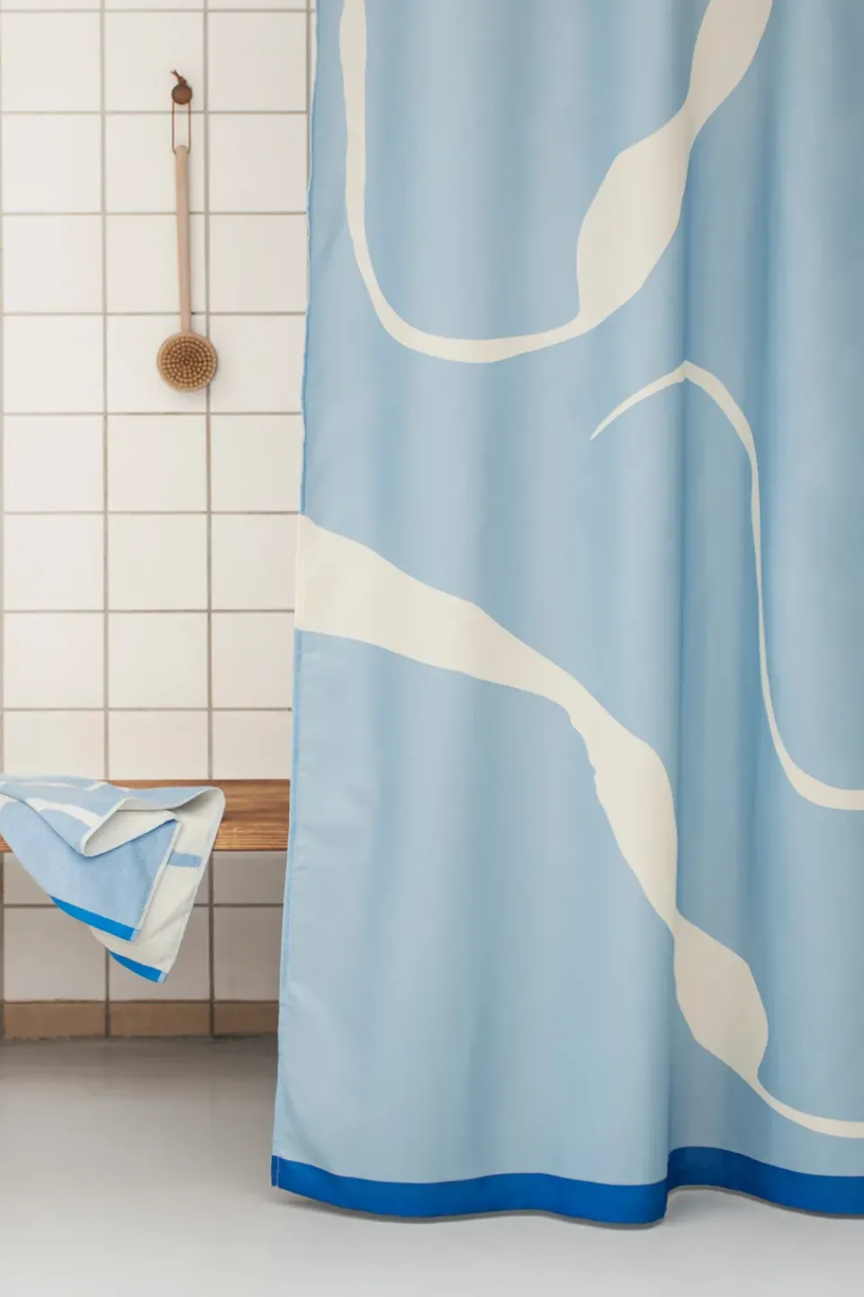 Mette Ditmer Cortinas De Ducha<Cortina de ducha Nova Arte 150x200 cm, Light blue-off-white AzulBlanco