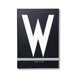 Design Letters Cuaderno de notas , W Negro New