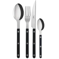 SABRE Paris Cuberterías Combinadas<Cubertería Bistrot shiny 24 piezas, Black Negro