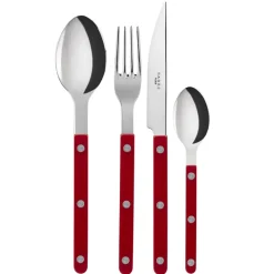 SABRE Paris Cuberterías Combinadas<Cubertería Bistrot shiny 24 piezas, Burgundy Rojo
