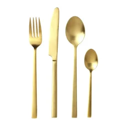 Bitz Cubertería 16 piezas, dorado Color dorado Clearance